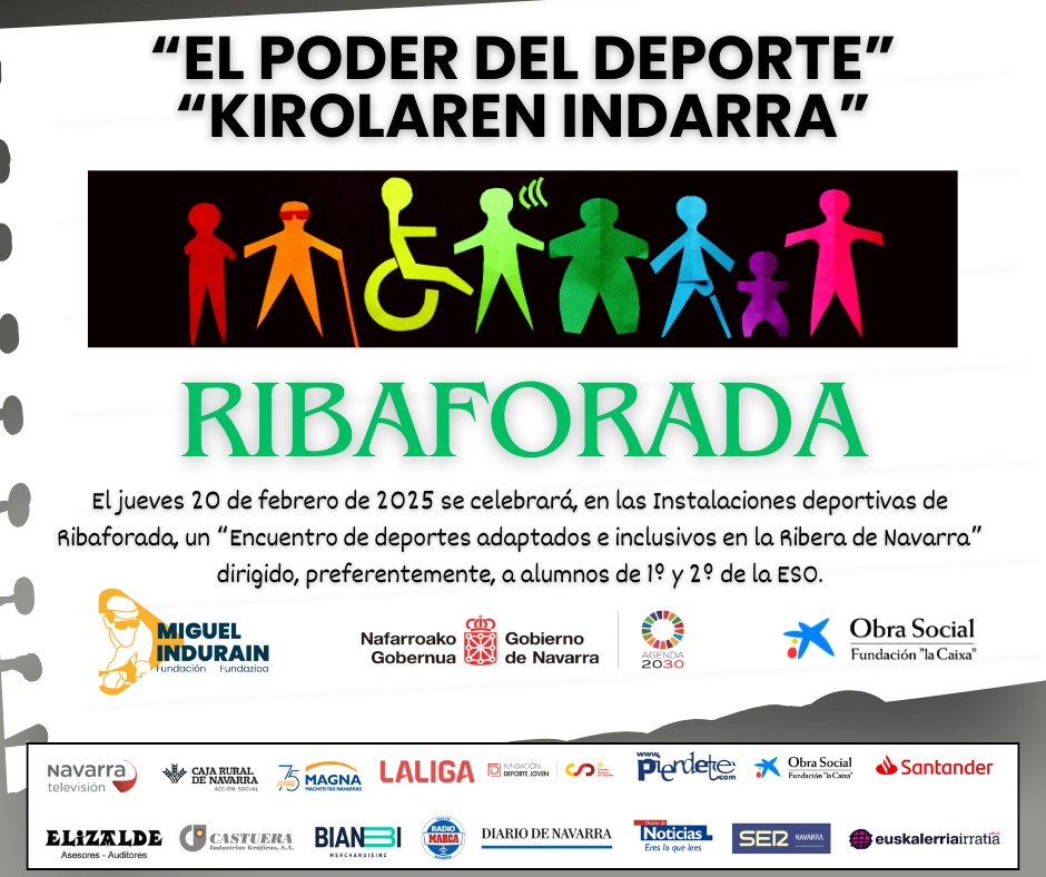 El 20 de febrero se celebrar&aacute; un Encuentro de Deportes Adaptados e Inclusivos en La Ribera de Navarra
